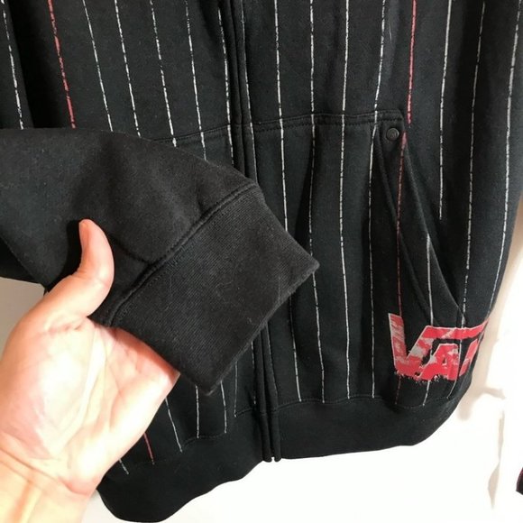 VANS LOGO HOODIE FULL ZIP Black JACKET With Pockets MEN'S SIZE XL NEW NWT - Picture 14 of 16